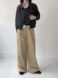 Moose Two-Way Cotton Cargo Wide Pants