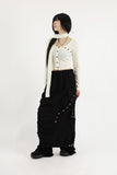 Camille button scarf knit top