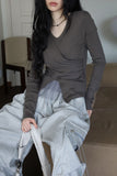 Sentub Wrap V Knit Top