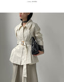 Yev Belted Half Trench Coat