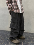 Grunge Leather Cargo Pants