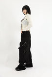 Camille button scarf knit top