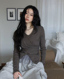 Sentub Wrap V Knit Top
