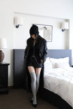 Stay line brushed long coat