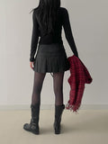Tencel Cutting See-Through Neck Polar T-shirt