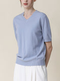 Premium Monique V & Round Short Sleeve Knit