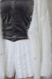 Fluffy lace fur shorts