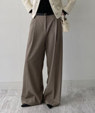 [Winter ver.] Flap One-Tuck Wide Slacks