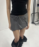 Asymmetrical Layered Mini Skirt