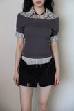 Peril Check Shirt Short Sleeve Tee