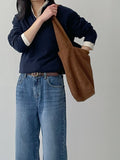 Dumbbell Quilted Shoulder Bag