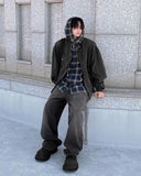 Border pocket balloon jeans