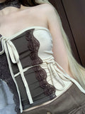 praha Lace Ribbon Top