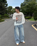 Adjust Banding Denim Pants