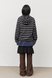 Ocean Striped Warmer Zip Hoodie
