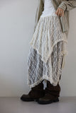 Lace layered skirt