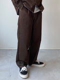 Pleat Pure Brown Denim