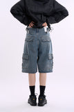 Code cargo bermuda denim pants