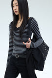 Hemian Studded Shoulder Bag