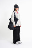 Big leather shoulder tote bag