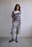 OFF-SHOULDER SHIRT LAYERED UNBALANCED T-SHIRT