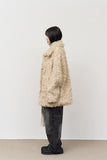 (W) Curly Duffle Fur Coat