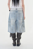 Roma carpenter denim bermuda pants