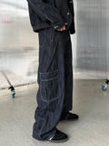 Non-Fade Curved Cargo Denim