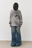 Tank Fading Waffled Zip Hoodie