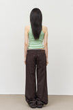 (W) Bean Ribbed Sleeveless