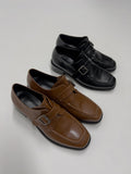 Toronto Square Toe Buckle Loafers