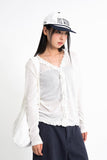 Peaky Ruffle V-neck Cardigan