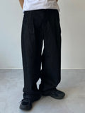 Two Pleat Black Denim