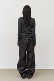 Cinch-back Wide Denim