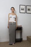 High Roll Up Long Skirt