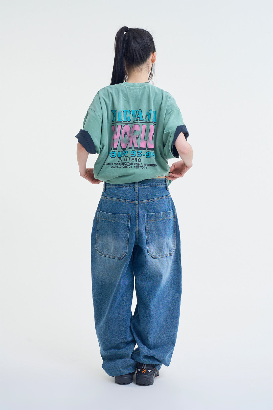 【Raucohouse】Darnel curved denim pants Raucohouse(ラウコハウス) - ダネルカーブドデニムパンツ
