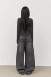 Clover Brushed Wide Denim