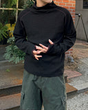 High Neck Waffle Warmer Hoodie