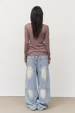 Brick Brushed Wide Denim