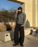 Wool check muffler