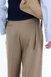 Prime belt pintuck trousers