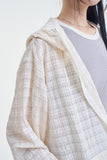 Aranza mesh hood zip-up