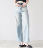 Derin Cut Off Wide Denim Pants