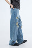 Bake Damage Washing Wide Jeans