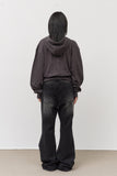 (W) Button Zip Hoodie