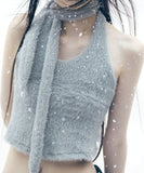 Muffler Knit Halter Top