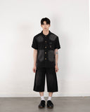 [MADE] Pocket Logo Denim Short Sleeve Shirt