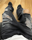 Destroyed Vintage Black Denim