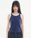 Verno waffle sleeveless top