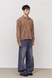 Lit Wrinkle Checked Shirt